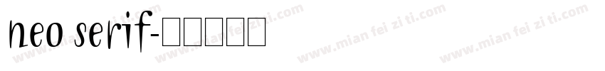 neo serif字体转换